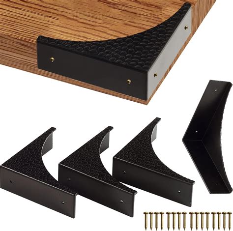 wood box metal corners|decorative metal table corners.